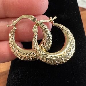 Elegant 14k Gold Hoop Earrings